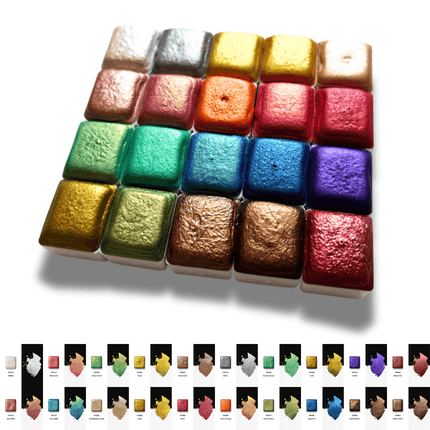 Mystic Bloom – Metallic Watercolor Set (20 colors) M25