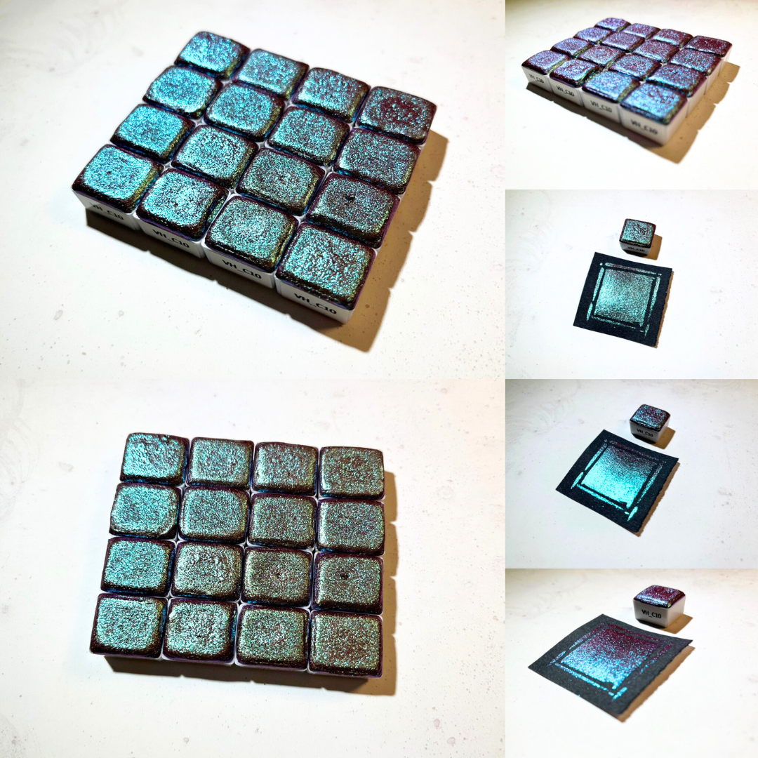 Watercolor Paints - Chameleon - Turquoise Green<>Purple - VHC10