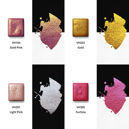 Luminous Whispers – Metallic Watercolor Edition (16 colors) M24