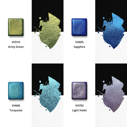 Luminous Whispers – Metallic Watercolor Edition (16 colors) M24