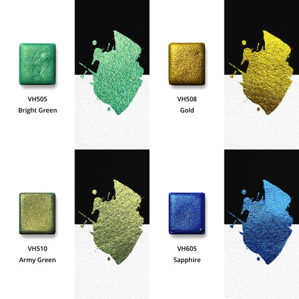 Mystic Bloom – Metallic Watercolor Set (20 colors) M25