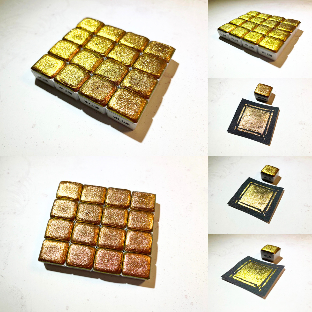 Watercolor Paints - Chameleon - Coral Gold<>Gold - VHC08