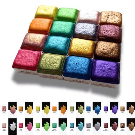 Luminous Whispers – Metallic Watercolor Edition (16 colors) M24