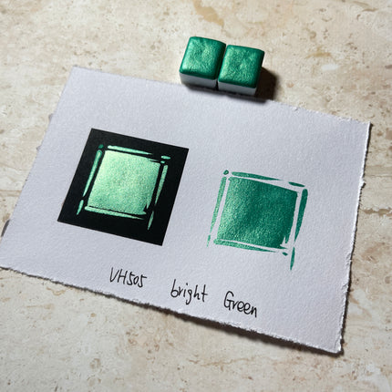 Handmade Watercolor Paints - Metallic - Green - VH505