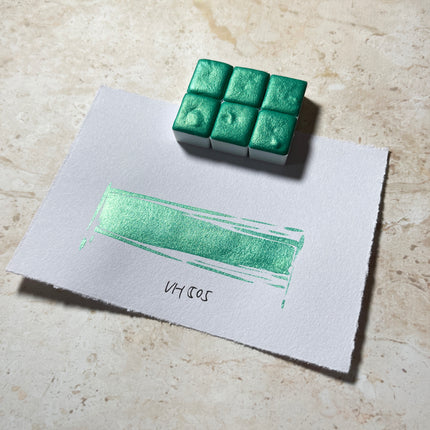 Handmade Watercolor Paints - Metallic - Green - VH505