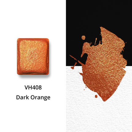 Handmade Watercolor Paints - Metallic - Dark Orange - VH408