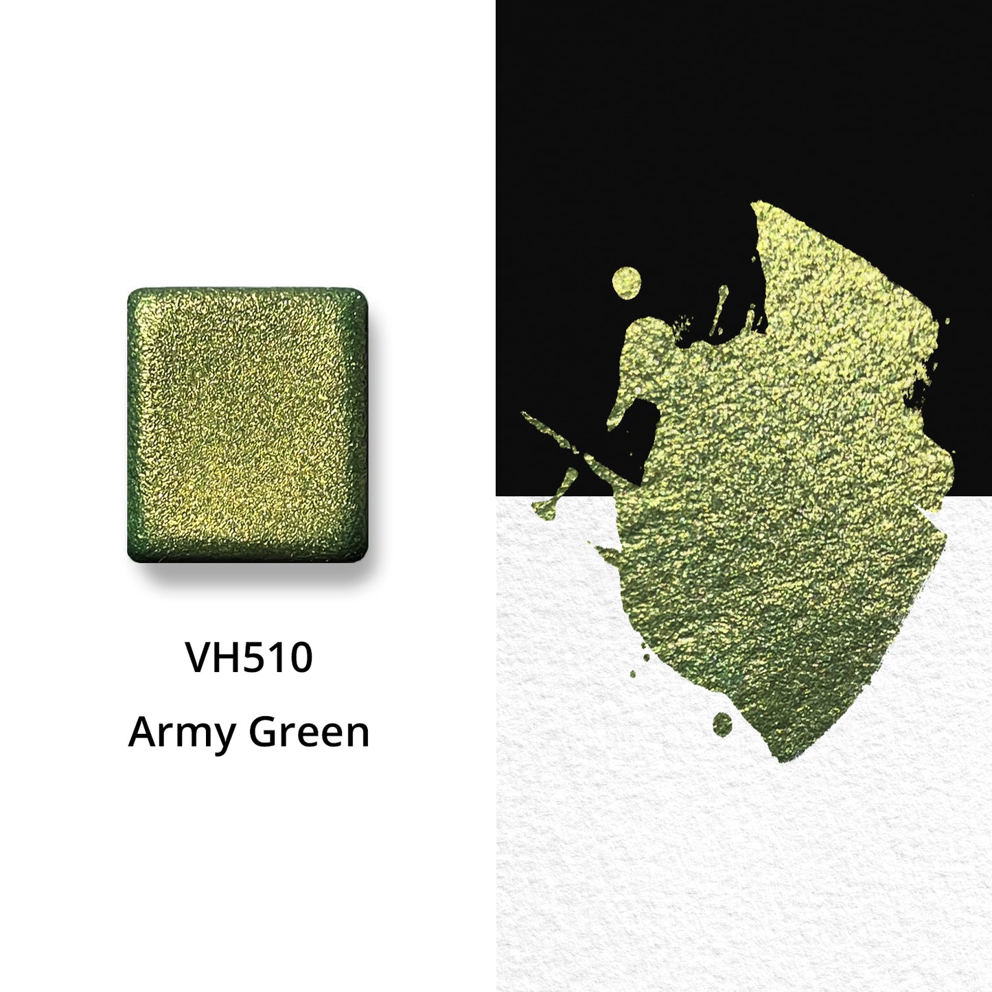 Watercolor Paints - Metallic - Army Green - VH510
