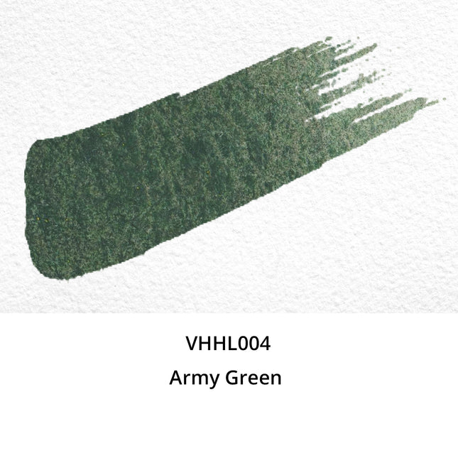 Handgemachte Aquarellfarben - Honig limitiert - Armeegrün - VHHL004
