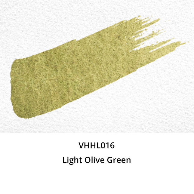 Handgemachte Aquarellfarben - Honig limitiert - Olivgrün hell - VHHL016