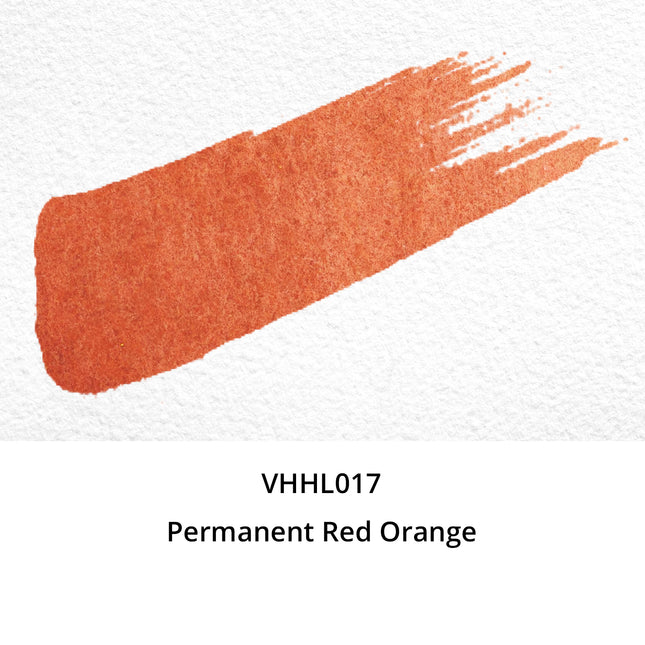 Handgemachte Aquarellfarben - Honig limitiert - Permanentes Rotorange - VHHL017