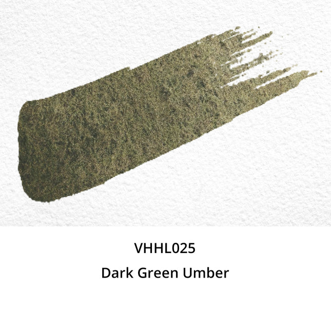 Handgemachte Aquarellfarben - Honig limitiert - Dunkelgrüne Umbra - VHHL025