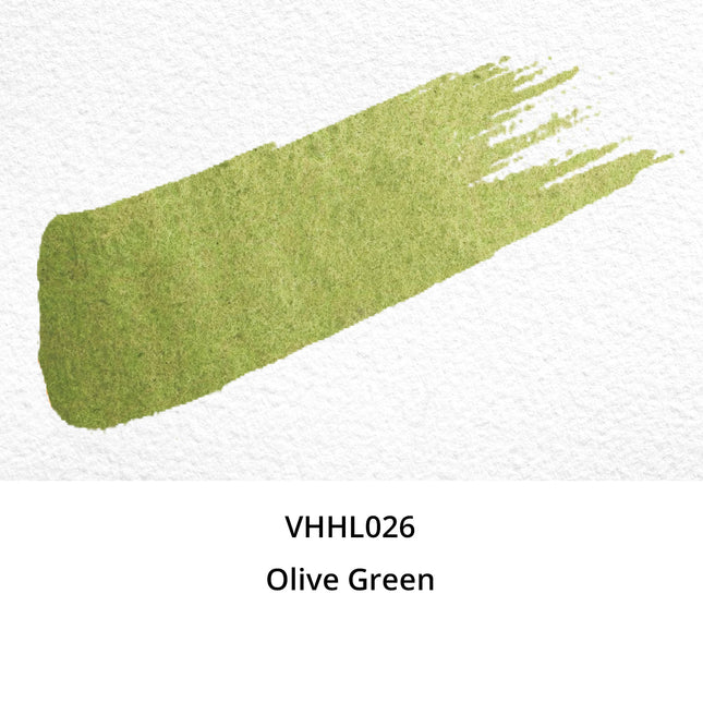 Handgemachte Aquarellfarben - Honig limitiert - Olivgrün - VHHL026