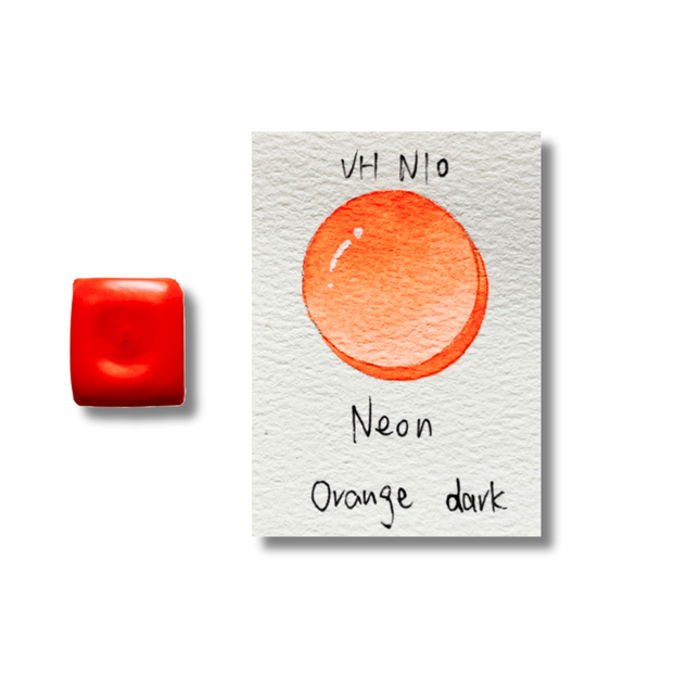 Handgemachte Aquarellfarben - Neon - Orange dunkel - VHN10