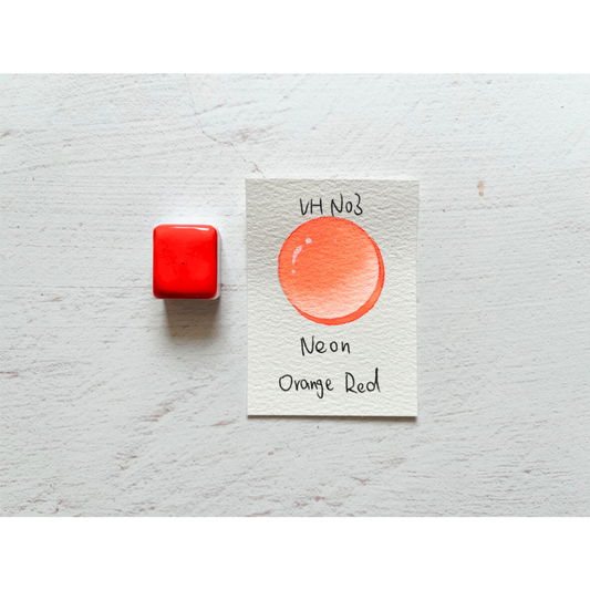 Watercolor Paints - Neon - Orange Red - VHN03
