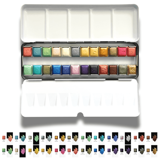 Gloria Shine – Premium Metallic Watercolor Edition (24 colors) PE8
