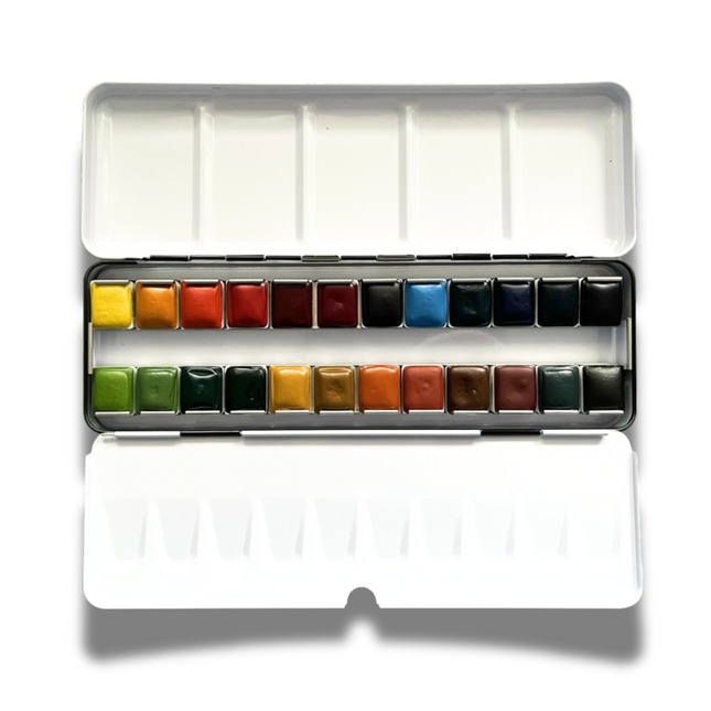 Handgemachte Aquarellfarben - Premium Edition - Honig - Artist 24er - PE5