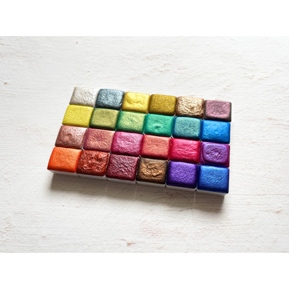 Aquarellfarben – Metallic Edition (24 Farben ohne Box) M29