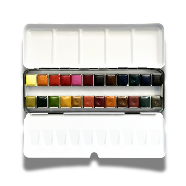 Handgemachte Aquarellfarben - Premium Edition - Honig - Artist 24er - PE6