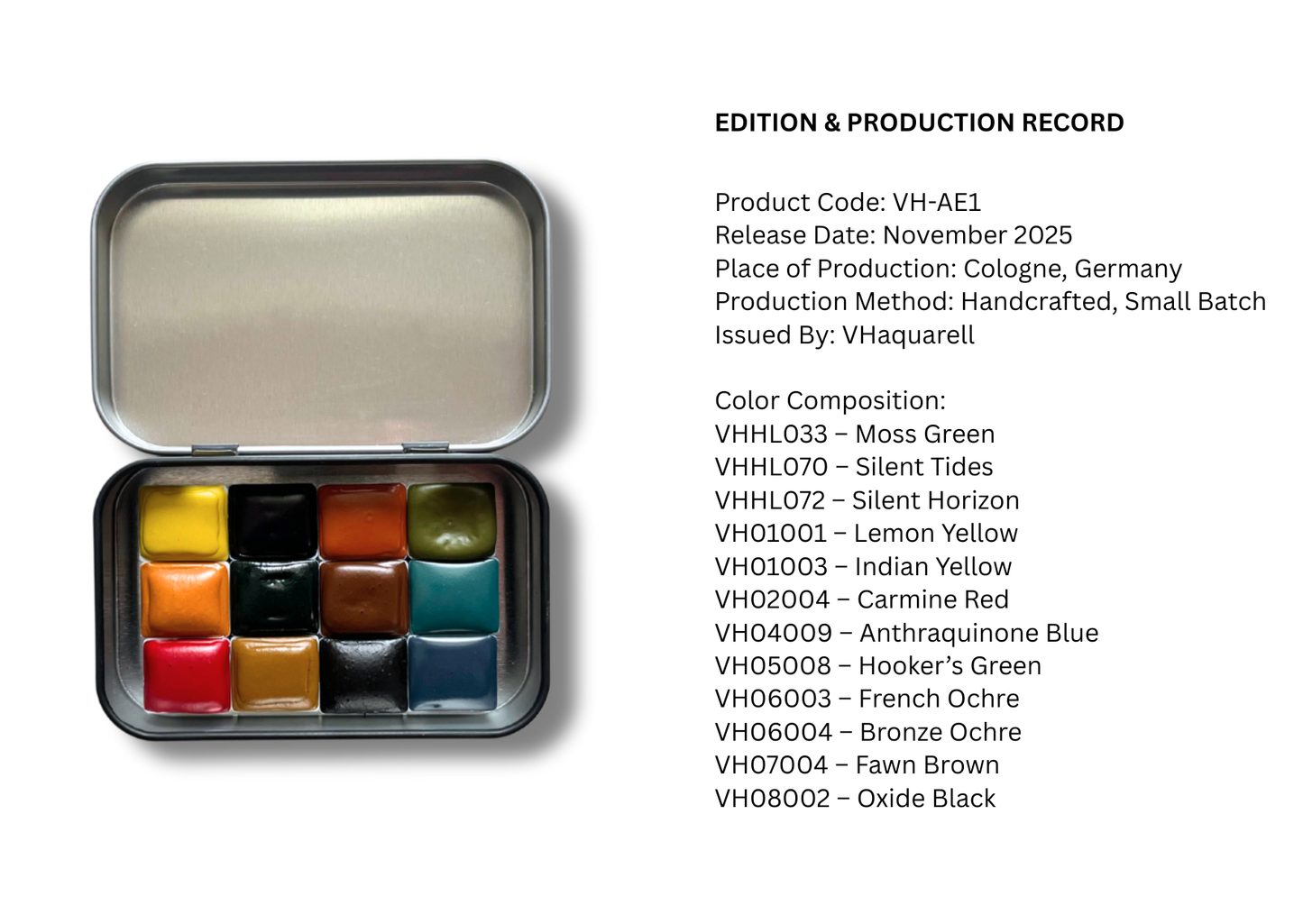 Aquarellfarben - Sonnenblumen – Artist Edition (12 Farben mit Box) AE1