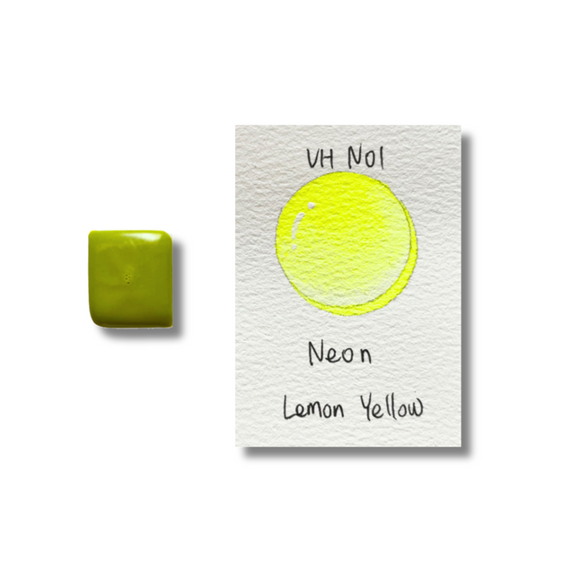 Handgemachte Aquarellfarben - Neon - Zitronengelb - VHN01