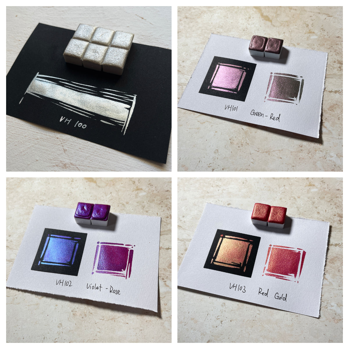 Aquarellfarben – Metallic Edition (24 Farben ohne Box) M29