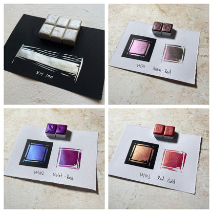 Aquarellfarben – Metallic Edition (24 Farben ohne Box) M29