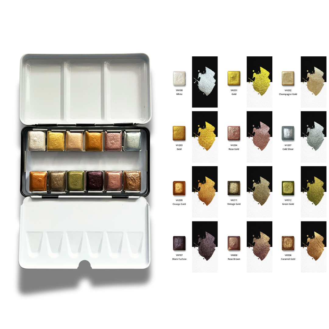 Watercolor Paints – Metallic Collector's Edition (12 colors) PE4