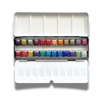 Handgemachte Aquarellfarben - Premium Edition - Chamäleon - Luxury 24er - PE9