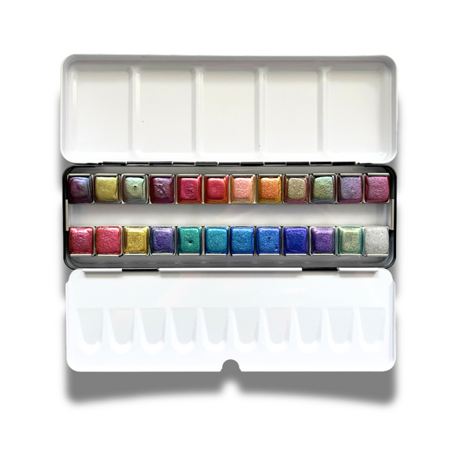 Handgemachte Aquarellfarben - Premium Edition - Chamäleon - Luxury 24er - PE9