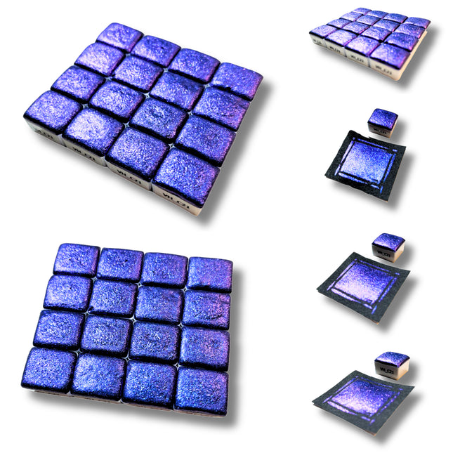 Handgemachte Aquarellfarben - Chamäleon - Violett<>Rosa - VHC21