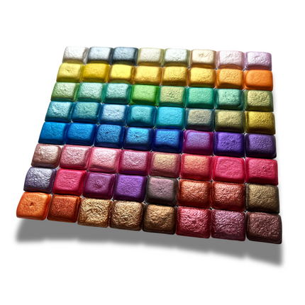 Handgemachte Aquarellfarben - Metallic Set - Kingdom of Color 64er ohne Box - M21
