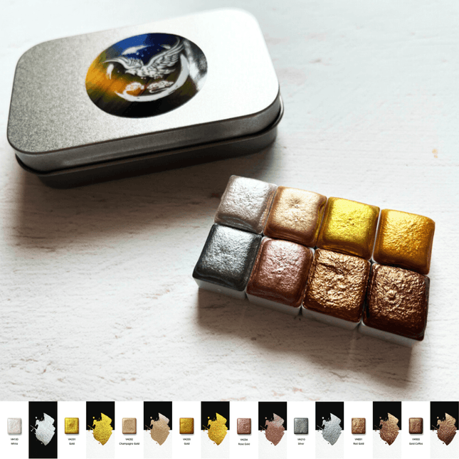 Timeless Elegance – Metallic Watercolor Edition (8 colors) M1