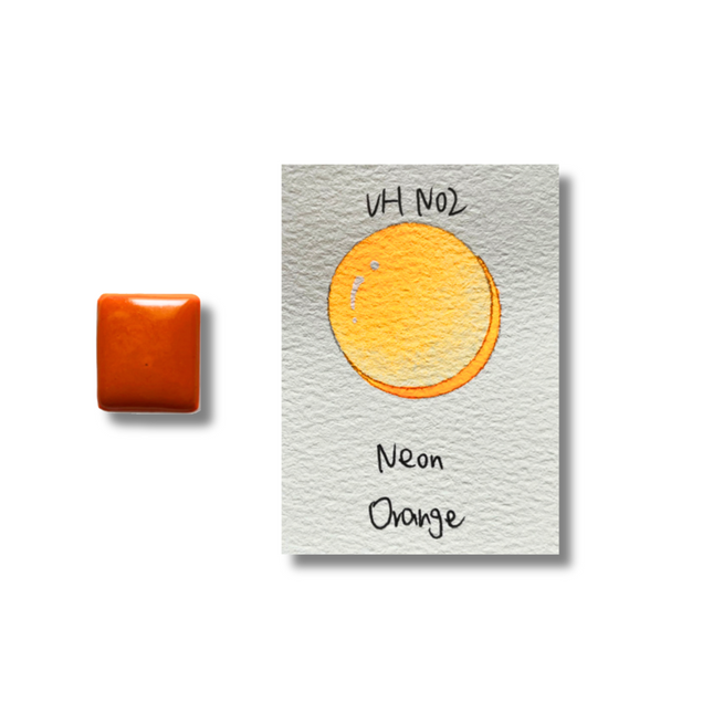 Handgemachte Aquarellfarben - Neon - Orange - VHN02