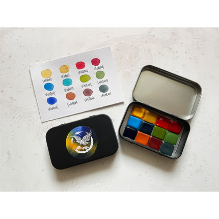 Aquarellfarben - Honig - 12er Set mit B1 Box - H1