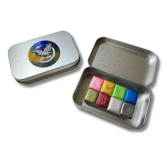 Aquarellfarben – Metallic Edition (8 Farben mit Box) M7