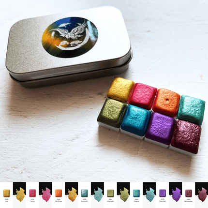 Rainbow Glow – Metallic Watercolor Edition (8 colors) M6