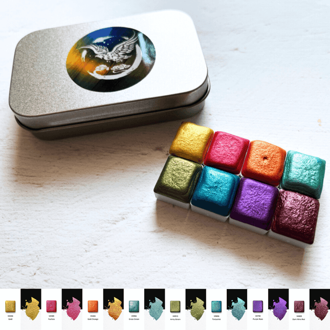 Rainbow Glow – Metallic Watercolor Edition (8 colors) M6