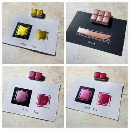 Aquarellfarben – Metallic Edition (24 Farben ohne Box) M29