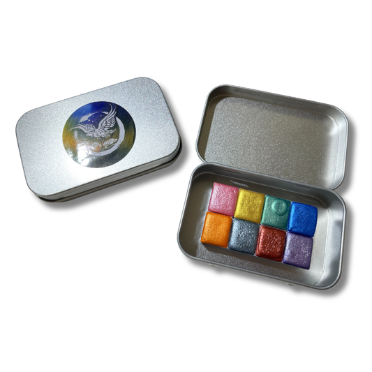Aquarellfarben – Metallic Edition (8 Farben mit Box) M8