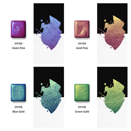 Aquarellfarben - Premium Edition - Metallic - Glitter 12er - PE3