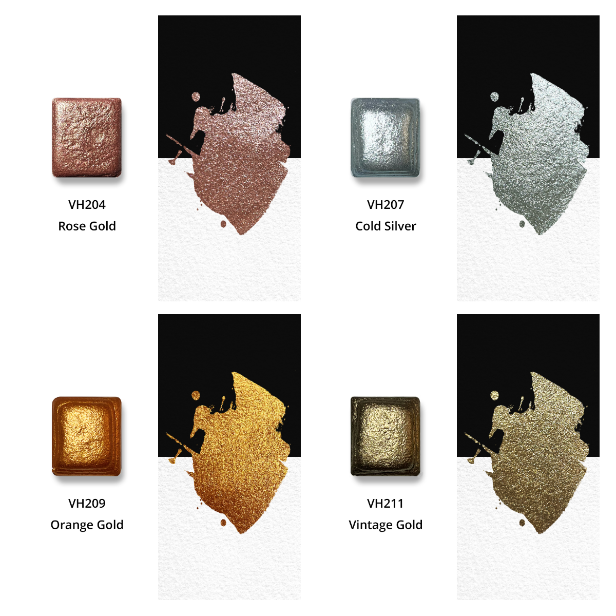 Watercolor Paints – Metallic Collector's Edition (12 colors) PE4