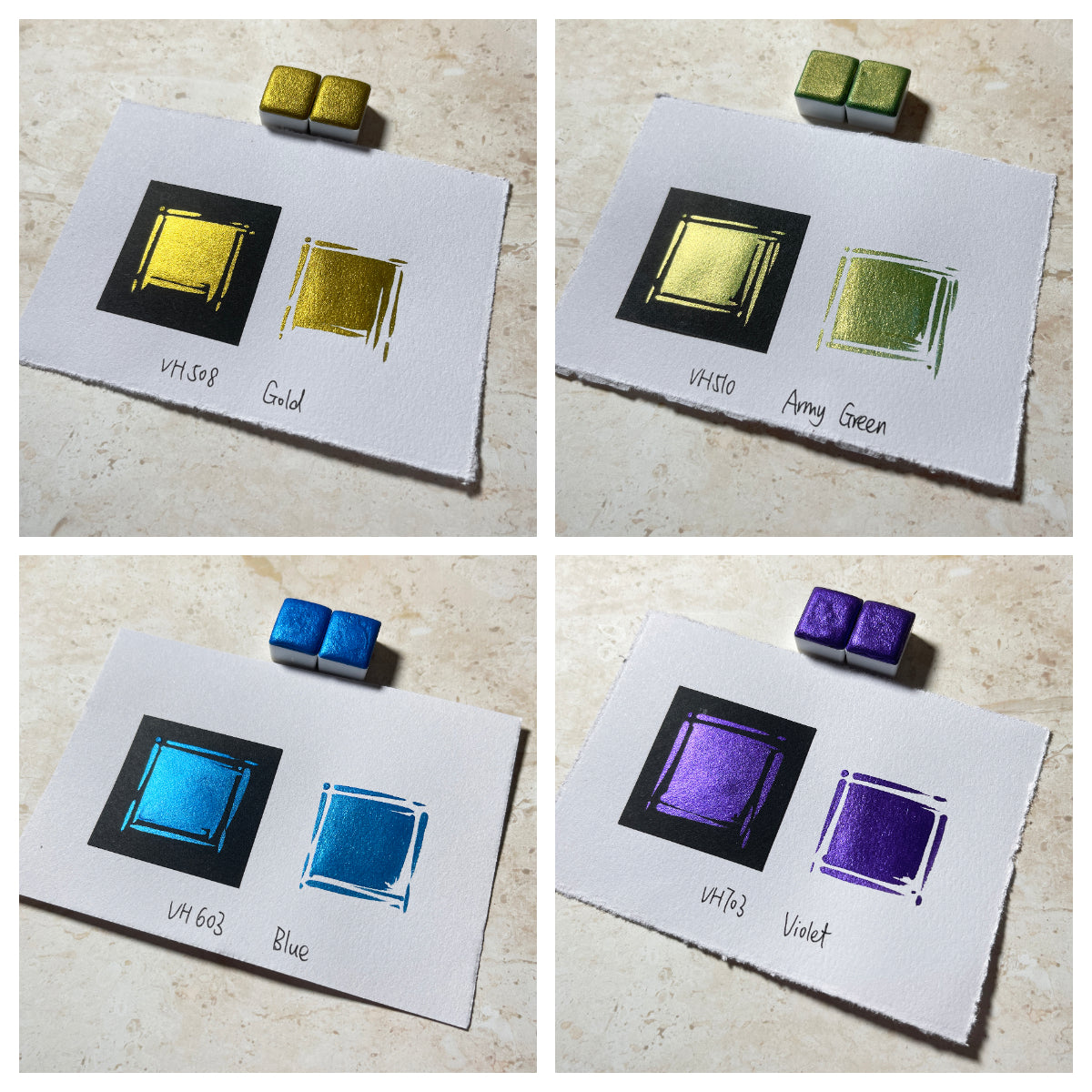 Aquarellfarben – Metallic Edition (24 Farben ohne Box) M29