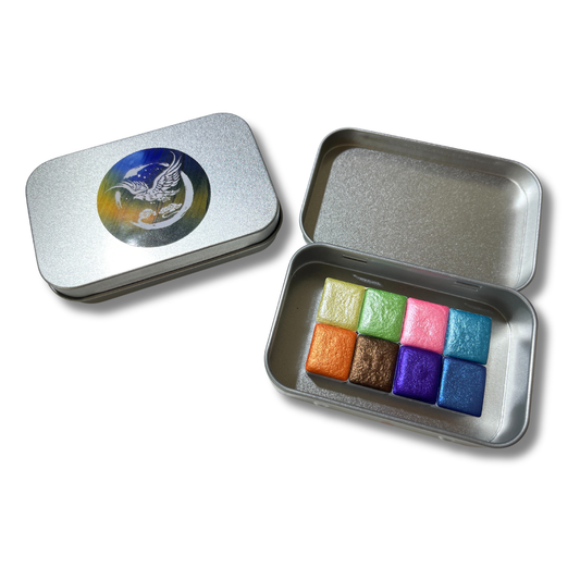 Aquarellfarben – Metallic Edition (8 Farben mit Box) M9
