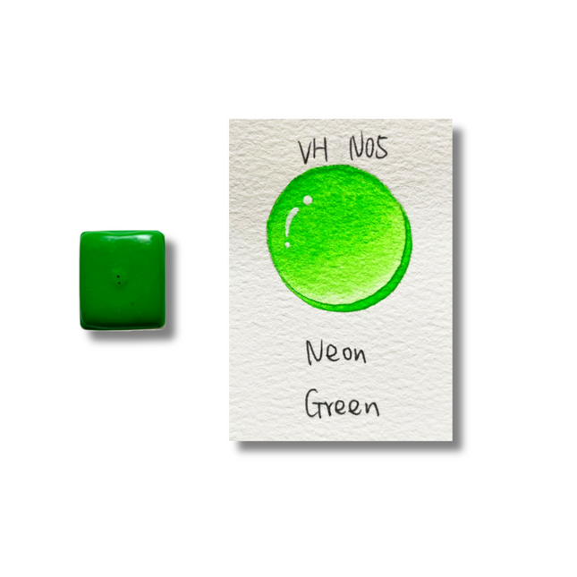 Handgemachte Aquarellfarben - Neon - Grün - VHN05