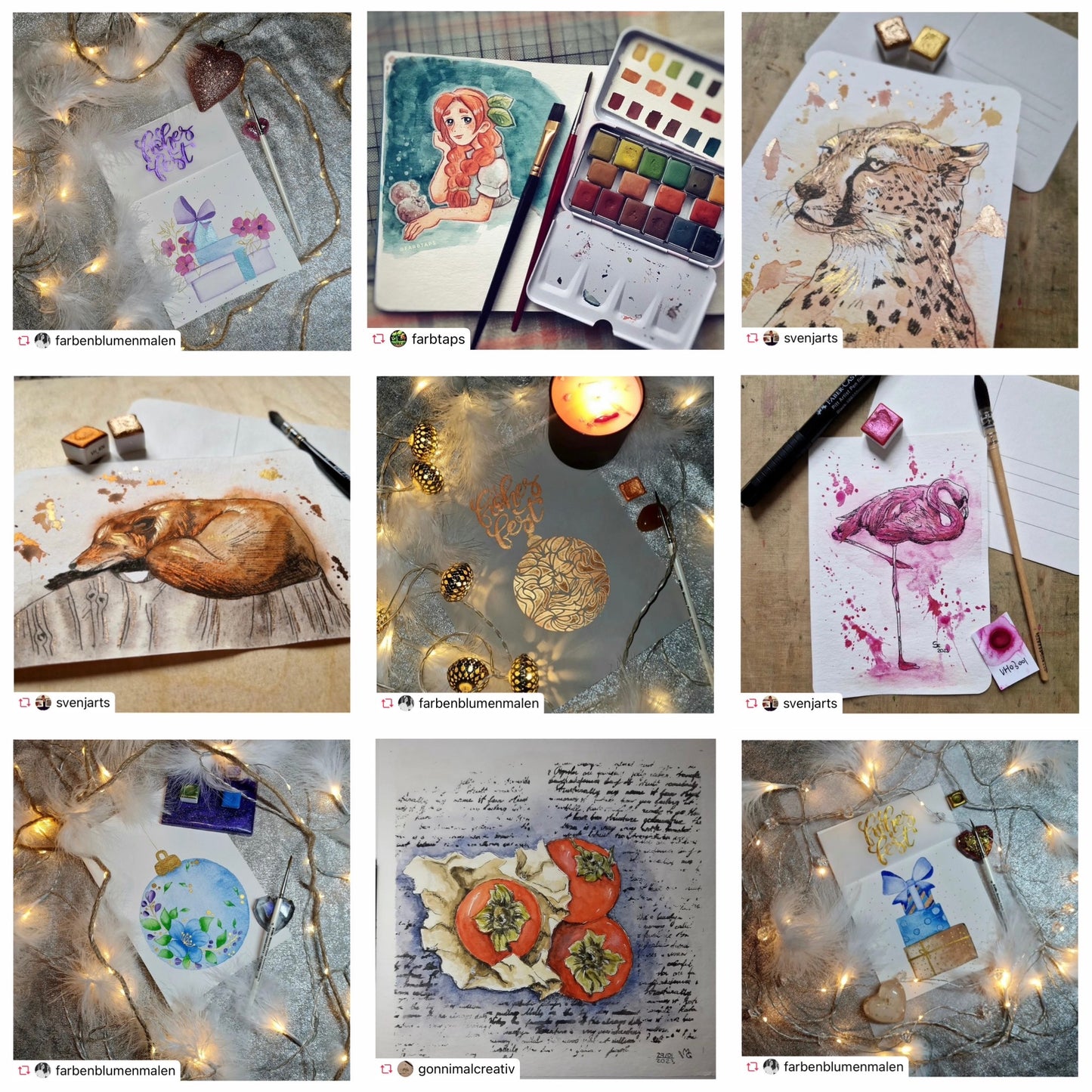 Handmade Watercolor Paints - Metallic - Green - VH505