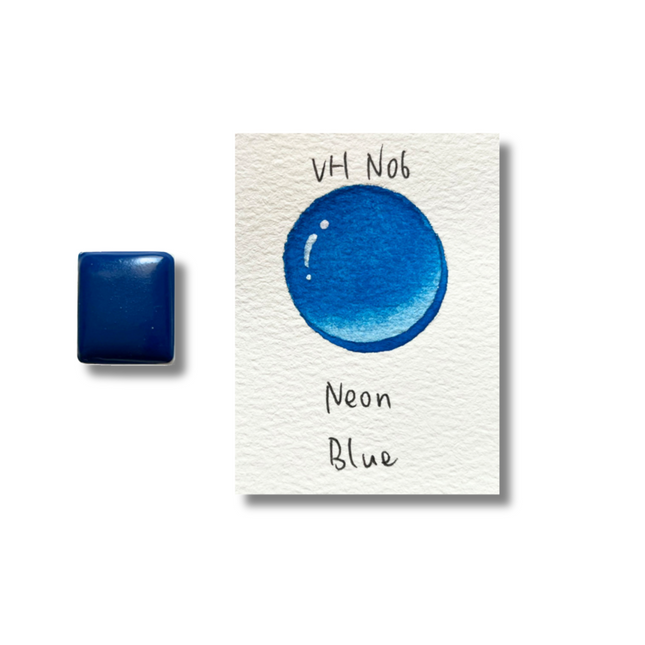 Handgemachte Aquarellfarben - Neon - Blau - VHN06