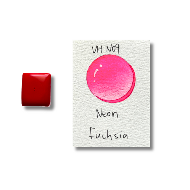 Handgemachte Aquarellfarben - Neon - Fuchsia - VHN09