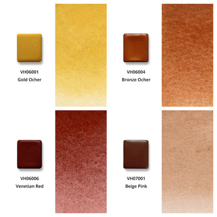 Watercolor paints - Honey - 12-piece autumn set with box - H3