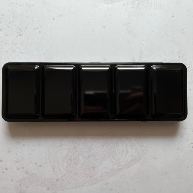Empty watercolor tray - black - suitable for 24 half or 12 full pans - B5