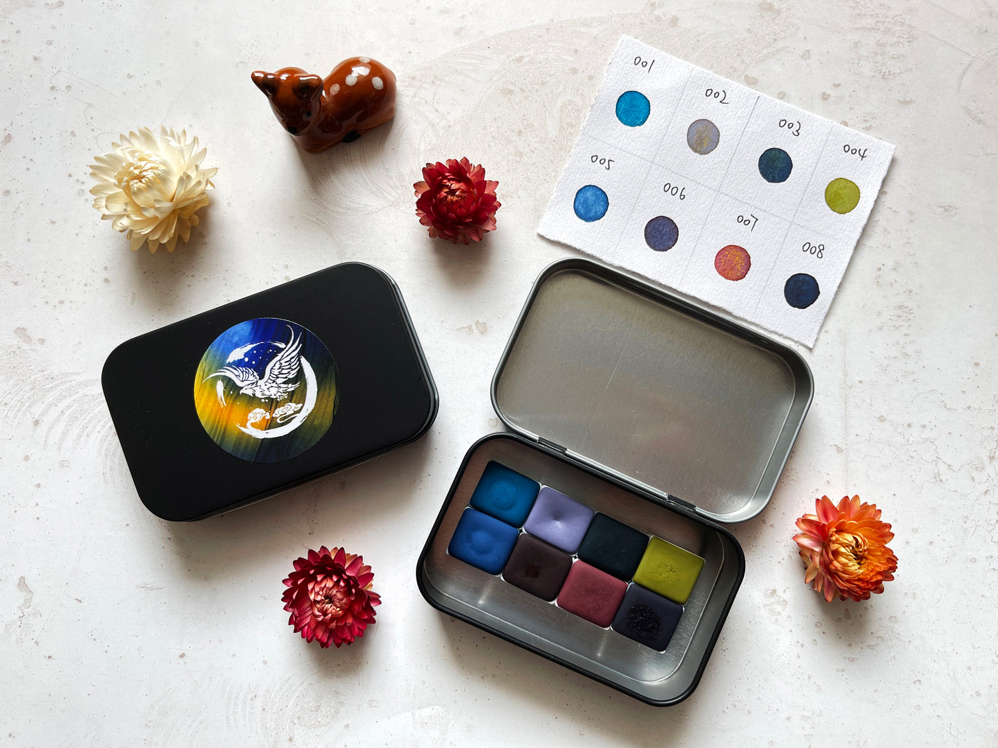 Aquarellfarben – Limitierte Edition (8 Farben mit Box) L1